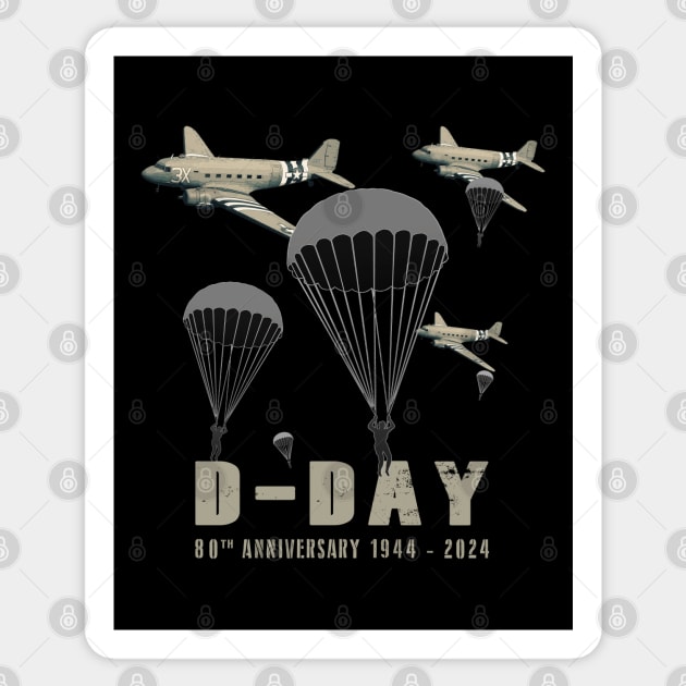 1944 D-Day 2024 80th Anniversary Normandy Sticker by Jose Luiz Filho